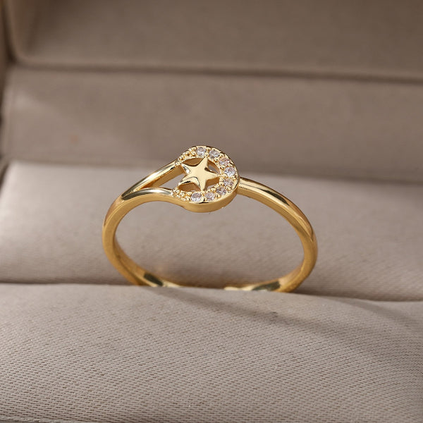 Safiya Lucky Evil Eye Stainless Steel Ring Collection