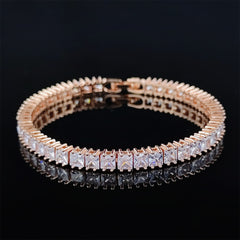 Luxury Princess 3mm 18cm Silver Color Bracelet Bangle