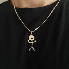 Hip Hop Fxck You Funny Doodle Pendant Necklace