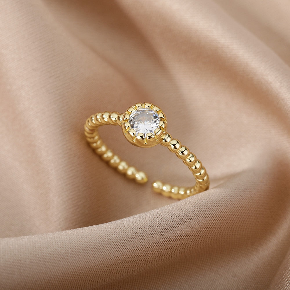 Safiya Lucky Evil Eye Stainless Steel Ring Collection