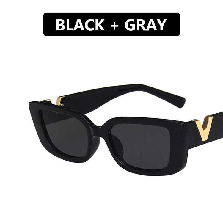 Retro Rectangle Sunglasses for Women