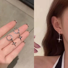 Hip Hop Korean Fashion Cross Earrings For Women Grunge Cross Ear Earrings серьги кресты Skeleton Crochet Punk Earrings Wholesale