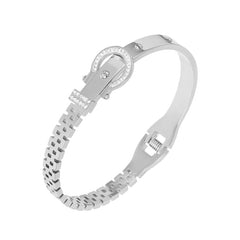 Elegant Stainless Steel Crystal Bracelet for Women