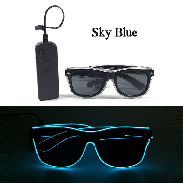Neon Pulse LED Party Sunglasses