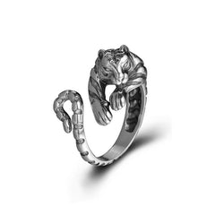 Cute Fortune Cat Animal Rings Couple Jewelry Adjustable Finger Rings For Men Lover Women Lady Girl Boy Male Valentine&#39;s Day Gift