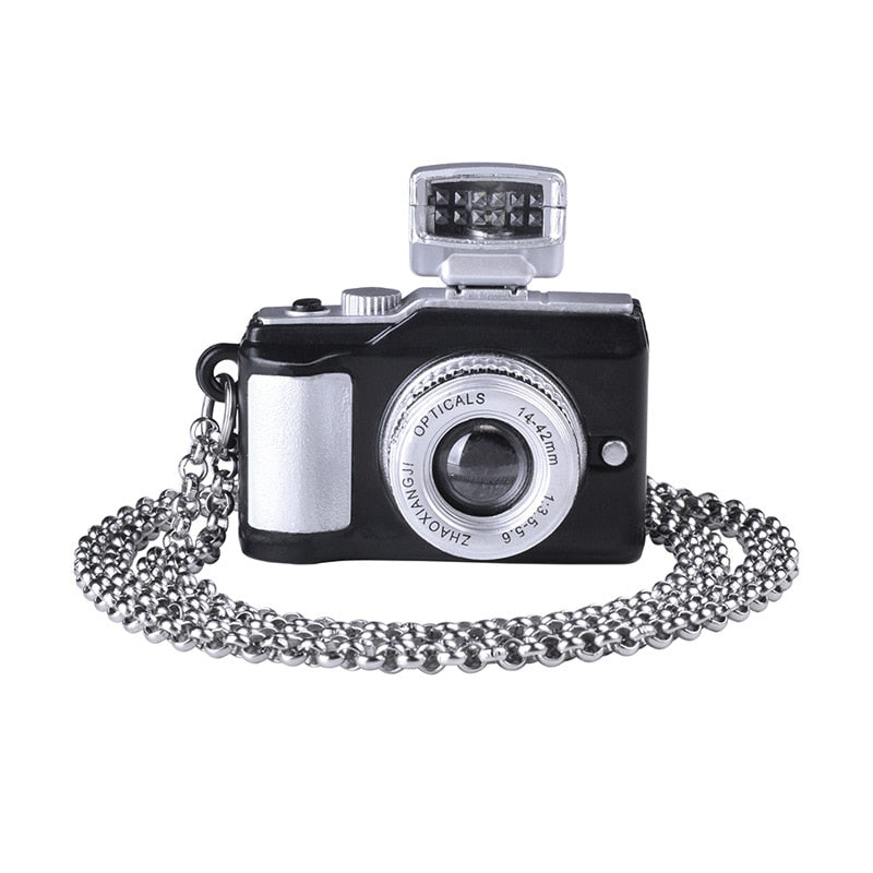 Vintage Camera Pendant Necklace For Men Women Punk Luminous Small Camera Long Chain Necklaces Couple Jewelry Friendship Gifts