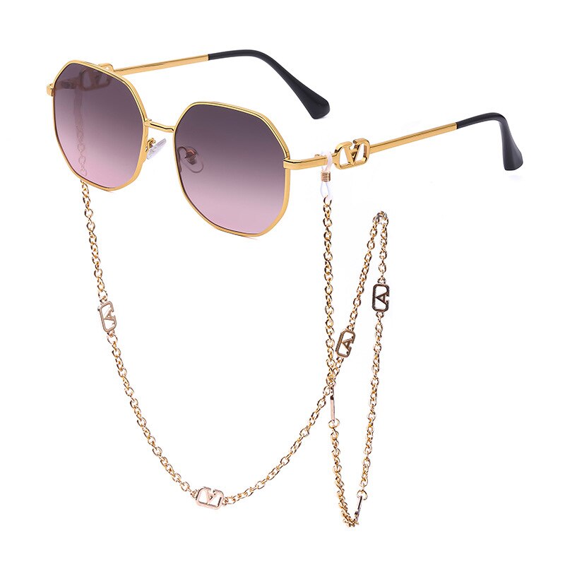 Zora Polygon Chain Sunglasses