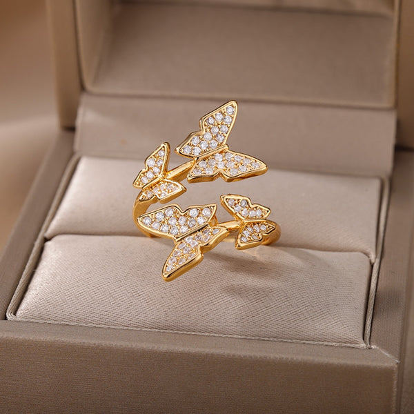 Safiya Lucky Evil Eye Stainless Steel Ring Collection