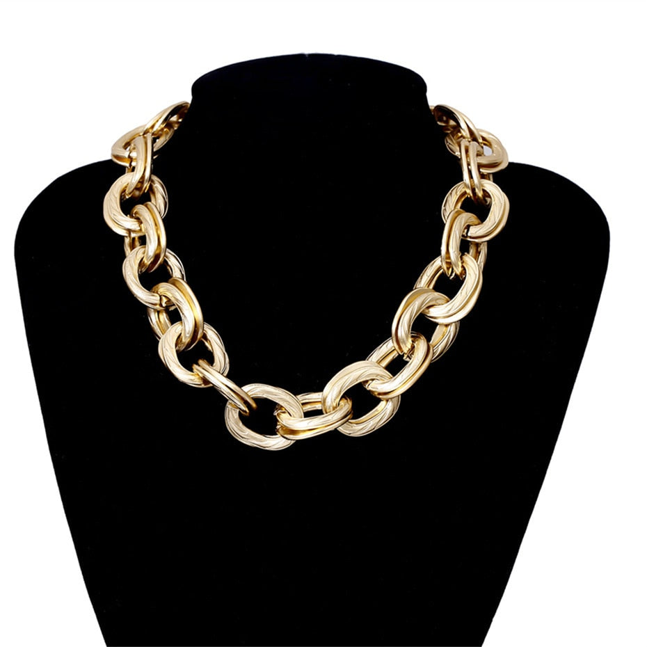 Roxana Multi-Layer Chunky Chain Choker Collection