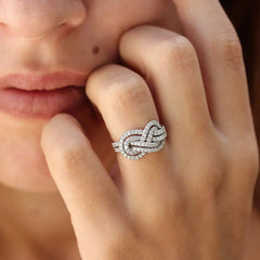 Ring Twist Infinite Shape Crystal Cubic Zirconia Rings Exquisite