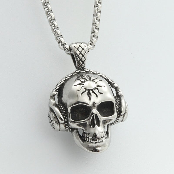 Punk Hip Hop Cassette Necklace Vintage Stainless Steel Men Necklace Chain Fashion Nightclub Rock Jewelry Gift Wholesale