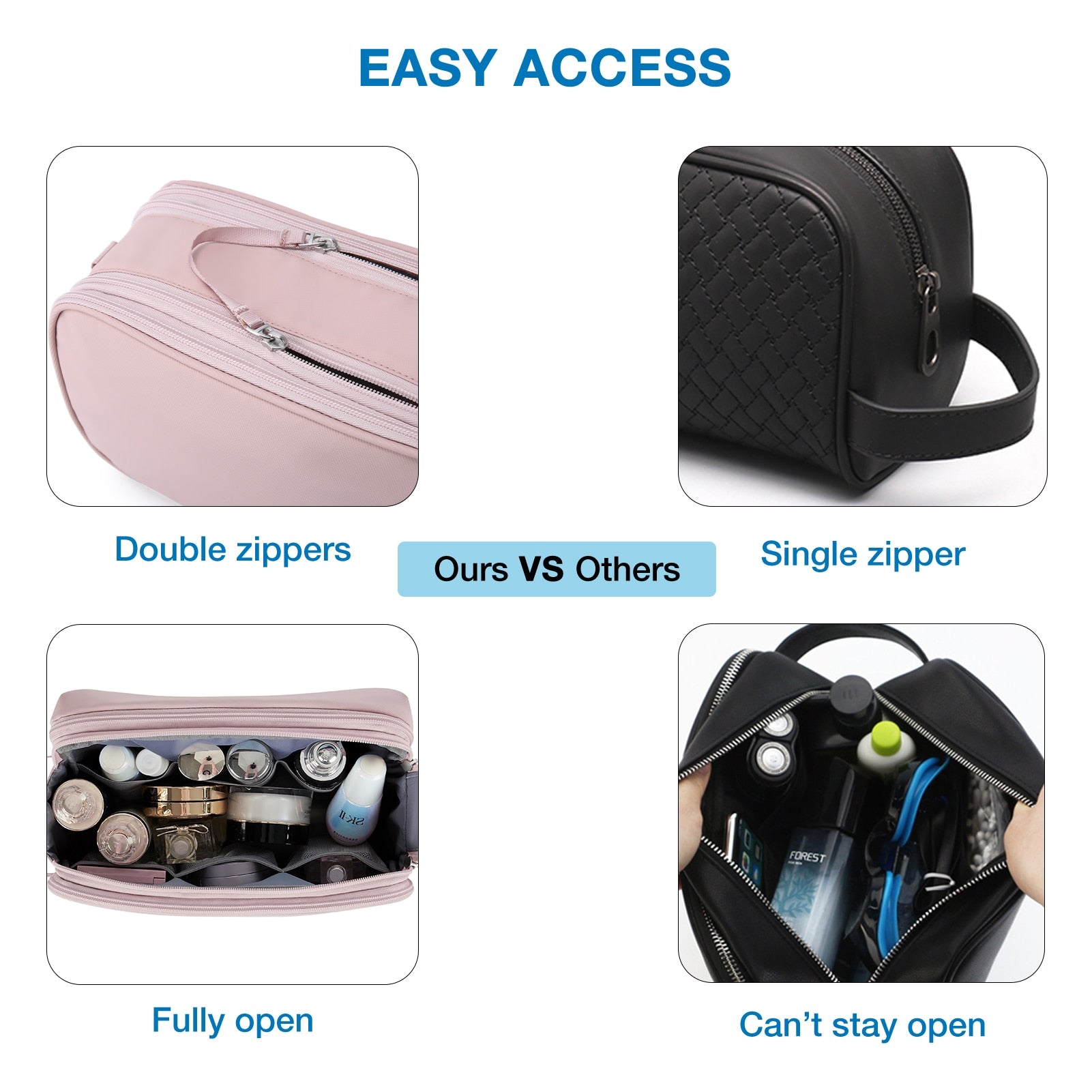 Undine Waterproof Travel Cosmetic Bag Collection