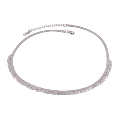 Round Geometric Pendant Necklace Choker