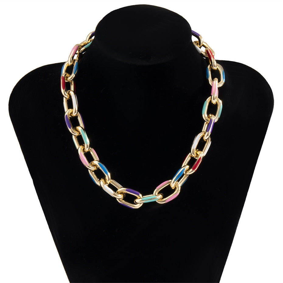 Roxana Multi-Layer Chunky Chain Choker Collection