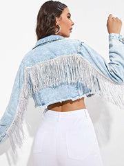 Street Tassel Short Denim Jackets Retro