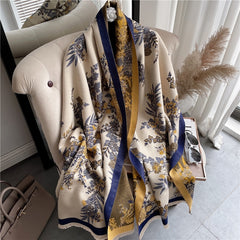 Thick Cashmere Scarf for Women Print Pashmina Shawl and Wrap