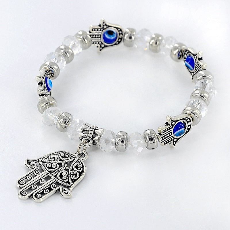 Nazar Blue Evil Eye Crystal Bracelet