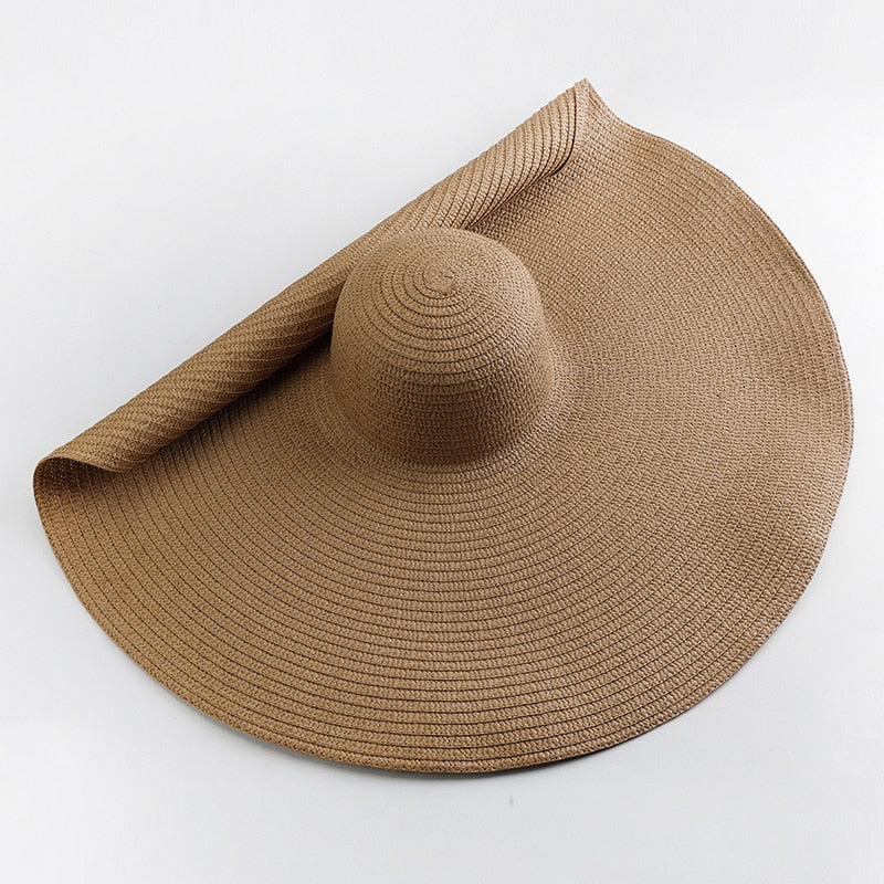 Solene Oversized Wide-Brim Straw Sun Hat
