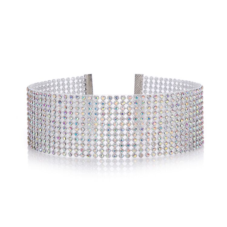 Bianca Rhinestone Collar Choker Necklace