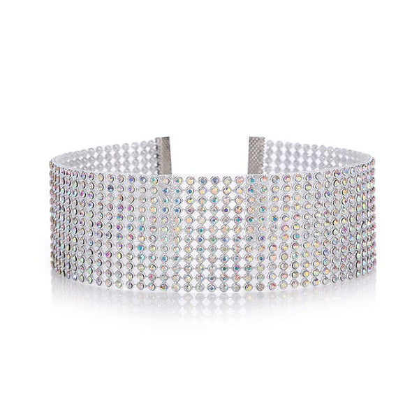 Bianca Rhinestone Collar Choker Necklace