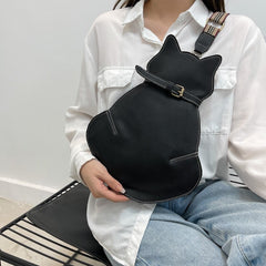 Cute Cat Chest Pack for Women Animal Shape Shoulder Crossbody Bag Fashion Handbag Ladies High Quality Top-Handle Bag Purses Ins