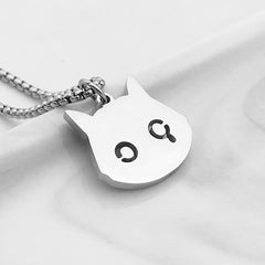2023 Hip Hop Titanium Steel Killer Cat Necklace For Women Men Cute Punk Retro Doodle Black Cat Pendant Chain New Jewelry Gift
