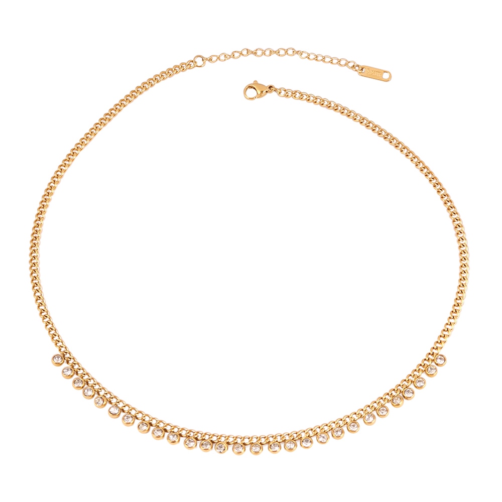 Solene Geometric Pendant Choker Collection Main image
