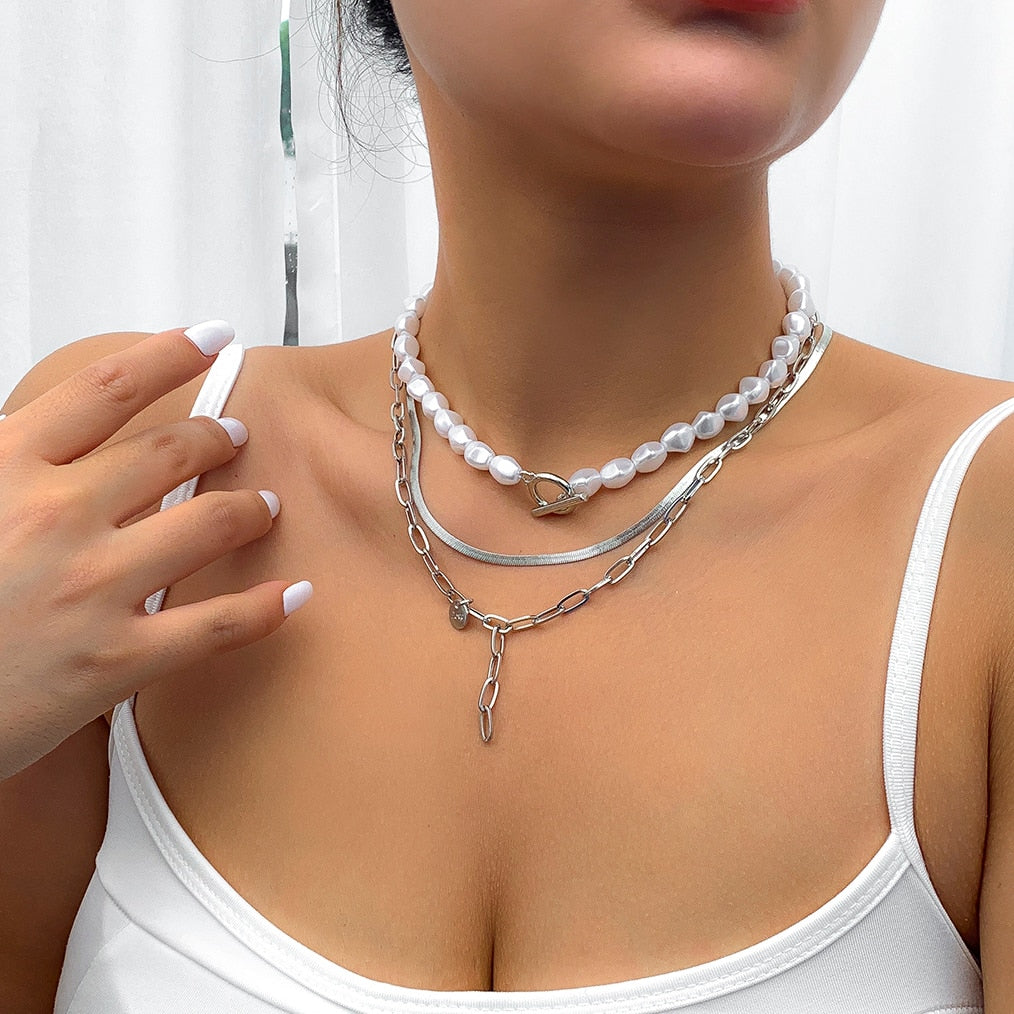 Evangeline Baroque Pearl Heart Necklace Collection