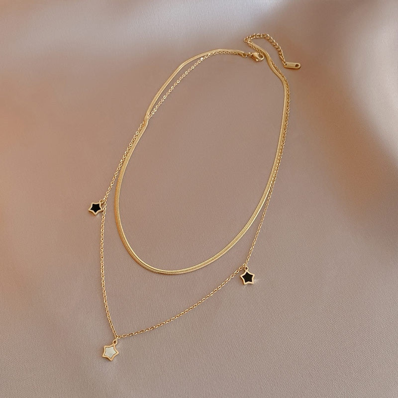 Multilayer Chain Star Charm Necklace Main image