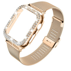 Diamond Case+Metal Strap For iWatch Band