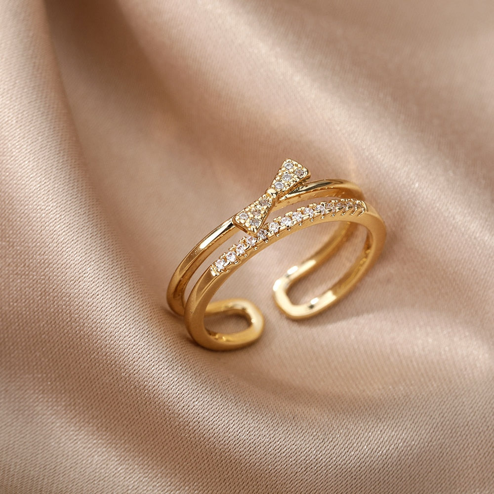 Safiya Lucky Evil Eye Stainless Steel Ring Collection