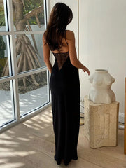 High Split Sleeveless Backless Maxi Dress