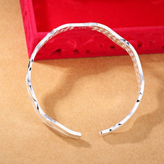 Luxury Wavy Open Bangle Bracelet