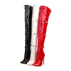 PU high heels over the knee boots thigh high boots