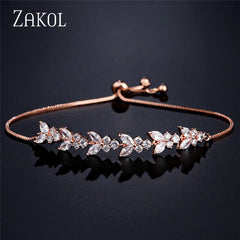 White Shiny Leaf Bracelets Bangles
