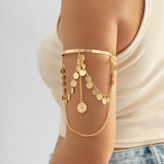 Copper Sequins Charm Upper Arm Bracelet