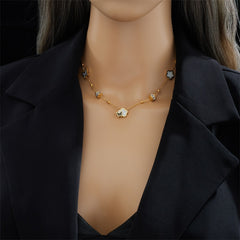 Butterfly Flower Pendant Necklace