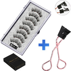 8PCS 5 Magnetic eyelashes with 4 pairs magnets magnetic lashes natural Mink eye lashes with tweezers