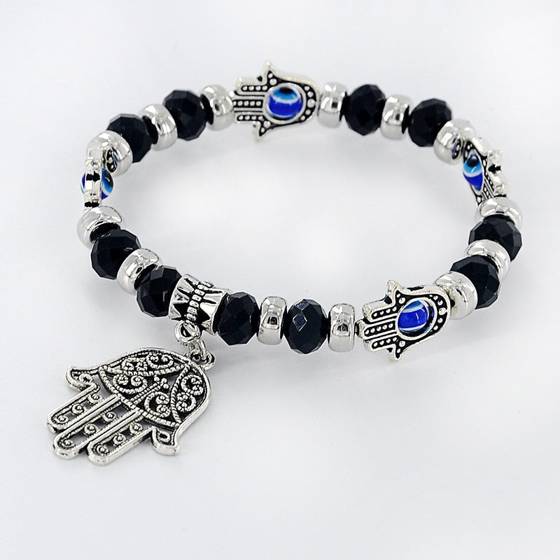 Turkish Blue Evil Eye Bracelet For Women Crystal Resin Lucky Bead