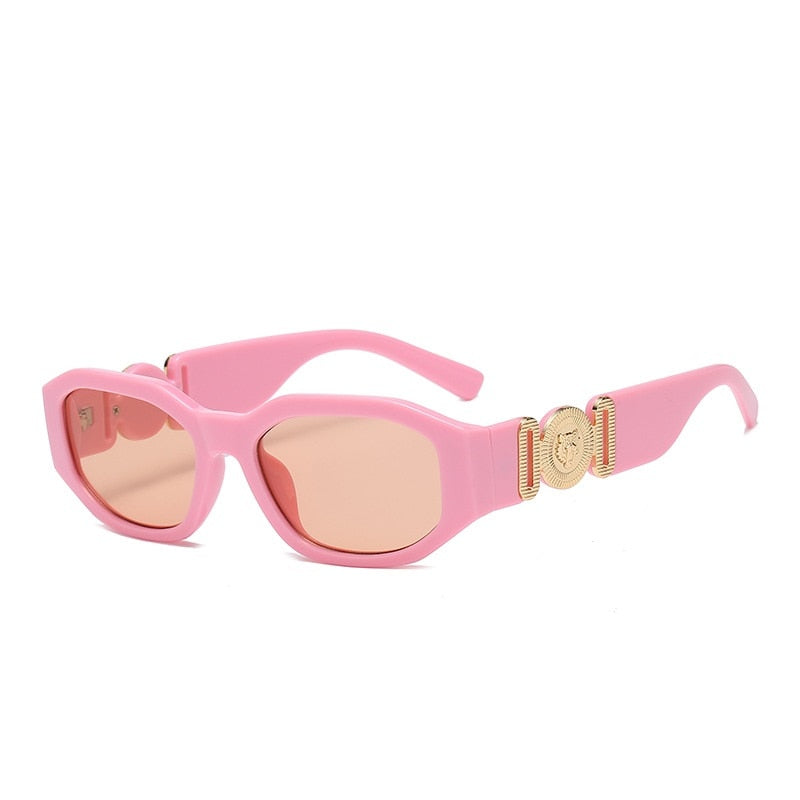 Remi Slim Rectangle Retro Sunglasses