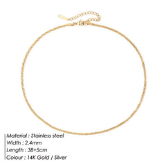 New Popular Silver Color Sparkling Clavicle Chain
