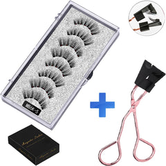 8PCS 5 Magnetic eyelashes with 4 pairs magnets magnetic lashes natural Mink eye lashes with tweezers