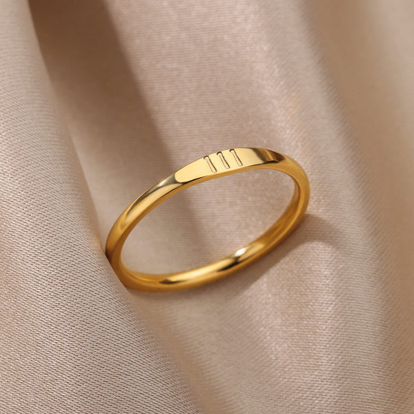 Astra Angel Number Stainless Steel Ring Collection