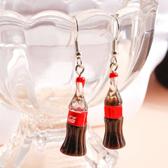 1Pair 3D Simulation Drink Bottle Cola Dangle Earrings Women Drop Earrings For Girls Handmade Party Jewelry Gifts