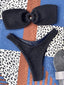 Wrinkled Bandeau High Cut Bikini Women Swimwear Female Swimsuit Two-pieces Bikini set Strapless Bather Bathing Suit Swim V3367