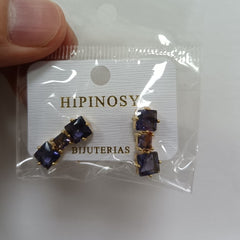 South Korea web celebrity super fairy temperament elegant Hyun fashion fashion earrings delicate purple flowers rose earrings