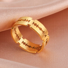 COOLTIME Stainless Steel Blade Men&#39;s Ring Rock Punk Razor Rings for Women Couple Ring Party Fashion Jewelry Gifts Wholesale