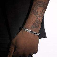 Vnox Men&#39;s Stainless Steel 8MM Link Chain Miami Cuban Bracelets for Male Boys Gifts Jewelry, Length 19cm/21.5cm