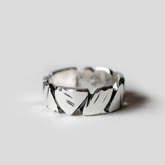 Silver Color Minimalist Irregular Twined Finger Rings