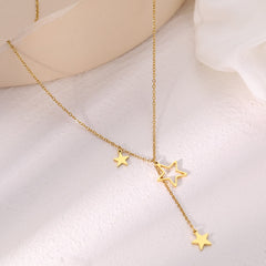 Exquisite Stars Tassel Pendants Necklace